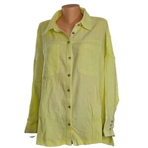 Free People Cardiff top NWT for women In Lime/ Early Bloomer size S Msrp $108